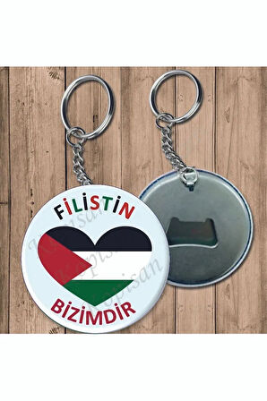 2 Adet Filistin Bizimdir Yalnız Değildir Kudüs Filistin Gazze Özgür Temalı Açacaklı Anahtarlık