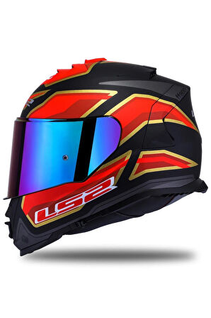 Storm 2 Foggy Mat Siyah-kırmızı Kask