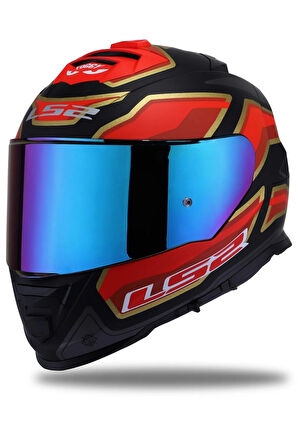 Storm 2 Foggy Mat Siyah-kırmızı Kask