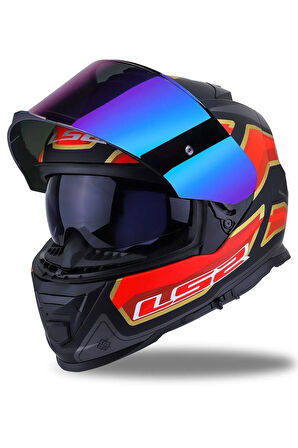 Storm 2 Foggy Mat Siyah-kırmızı Kask