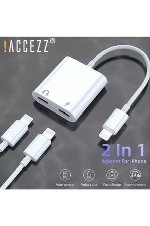 İphone Lightning Uyumlu Kulaklık ve Şarj Çoğaltıcı Kablo