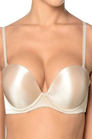 Kadın Ten Rengi Cindy Çift Dolgulu Sihirli Sütyen