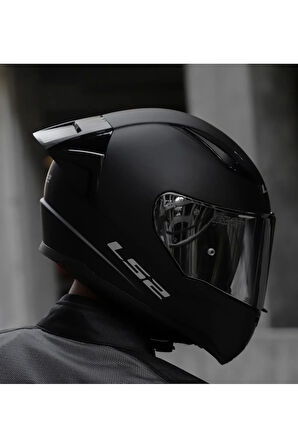 Rapıd 2 Race Mat Siyah Fullface Motosiklet Kaskı Gri Camlı