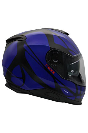 Y.100 B-sıde Mat Siyah-navy Mavi Kask