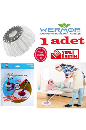 Safir Wermoplast Yedek Mikrofiber Vileda Mop Ucu Başlığı (1 ADET) Boyut (40X40)