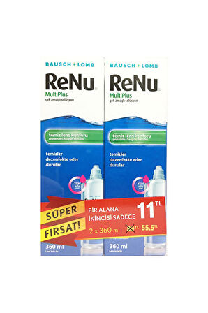 Renu Multiplus Lens Solüsyonu 2'li 2x360 ml