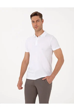  Slim Fit %100 Pamuk Polo Yaka Basic Tişört 50291625-VR013