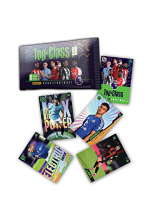 Premier League Top Class 2025 Trading Cards 1 Paket (8 Kart) Set