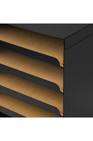 Evrak Rafı, Antrasit, Genişlik: 32 cm  Derinlik: 25 cm  Yükseklik: 32 cm