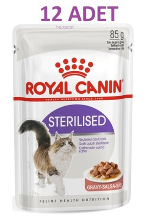 Royal Canin Sterilised Gravy-Salsa Soslu Kısır Kedi Yaş Maması 12 Adet x 85 gr