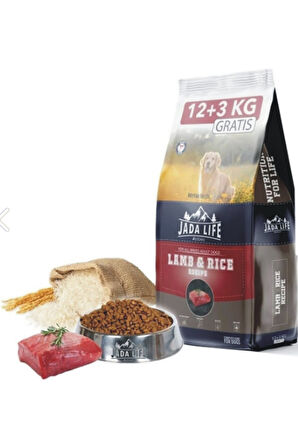 Jada Life Kuzu Etli & Prinçli Yetişkin Köpek Maması 12+3 Kg.