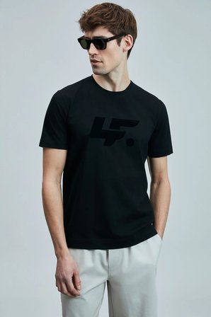 Onıx Modern Grafik T- Shirt Siyah