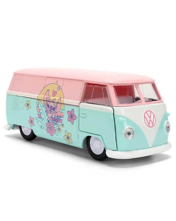 Jada Disney Stitch Angel Desenli 1961 Volkswagen Bus Metal Model Araç 1:32 9336358314R00