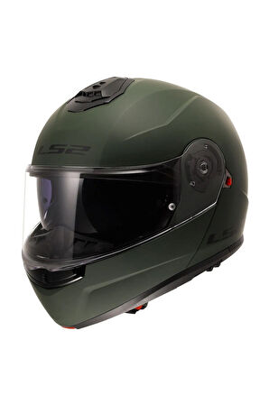 STROBE 2 MAT YEŞİL ÇENEDEN AÇILIR MOTOSİKLET KASKI