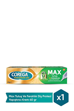 Max Tutuş Ve Ferahlık Diş Protezi Yapıştırıcı Krem 40 gr