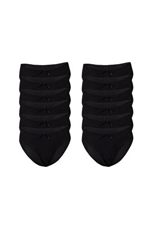 Kadın 12'li Paket Bambu Bikini Külot