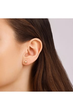 Altın Top Küpe - 14K