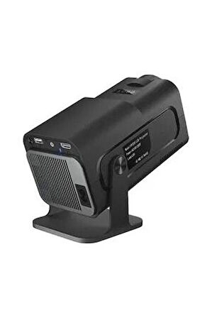 Hy320 Mini Siyah Taşınabilir Sinema Projektörü 4k 720p Ev Sineması Bluetooth Android Projeksiyon