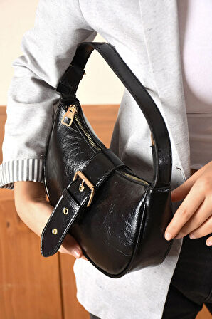 Yeni Sezon Parlak Suni Deri Viral Ince Tasarım Ayarlanabilir Askılı Kadın Omuz Çantası