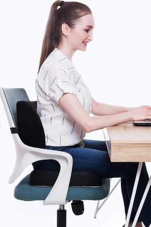 Oto Araç Ofis Koltuk Sandalye Bel Destek Minderi ve Visco Cocix Oturma Minderi Seti