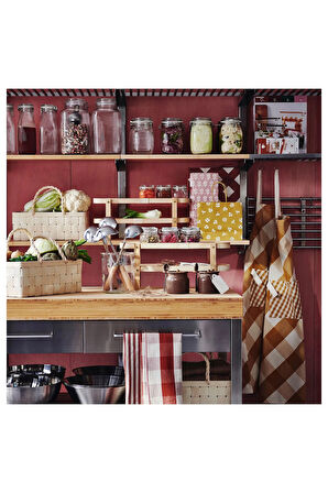 kapaklı cam kavanoz, cam, 3 lt kare cam geniş kavanoz