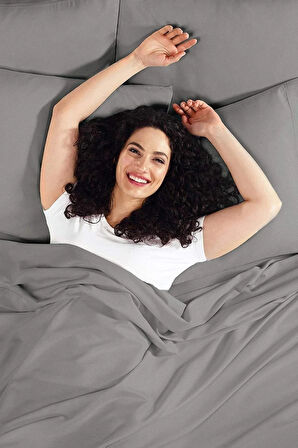 Tek Kişilik 100x200 Lastikli Çarşaf Takımı-gri