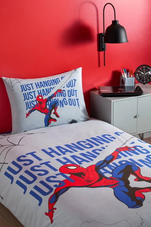 Spiderman Blue Web Tek Kişilik Lisanslı Lastikli Çocuk Nevresim Takımı