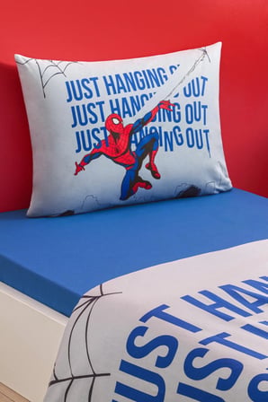 Spiderman Blue Web Tek Kişilik Lisanslı Lastikli Çocuk Nevresim Takımı