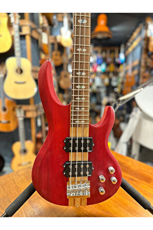 B04- RD 4 Telli Aktif Bass Gitar Kırmızı Renk