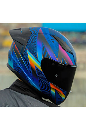 RAPID 2 RACE OPTIK FULLFACE MOTOSİKLET KASKI SİYAH VİZÖRLÜ
