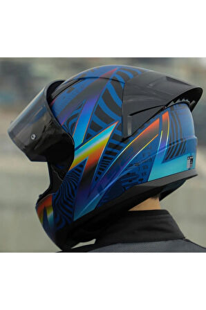 RAPID 2 RACE OPTIK FULLFACE MOTOSİKLET KASKI SİYAH VİZÖRLÜ