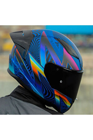 RAPID 2 RACE OPTIK FULLFACE MOTOSİKLET KASKI SİYAH VİZÖRLÜ