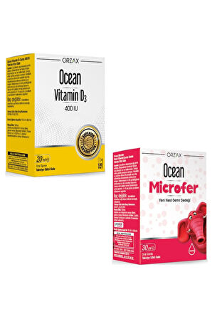Ocean Vitamin D3 400 IU Sprey 20 ml + Microfer Damla 30 ml