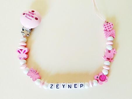 Sahi Aksesuar İsimli Emzik Zinciri - Emzik Askısı - Bebek Hediyesi BEZ086