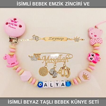 Sahi Aksesuar İsimli Bebek Emzik Zinciri ve İsimli Bebek Künye Seti BEZYI700