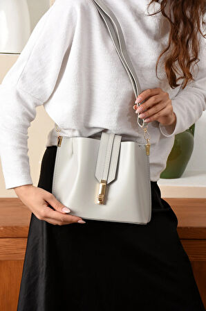 Kadın 3 Bölmeli Elden Tutmalı Omuzdan Asmalı Kaliteli Çanta