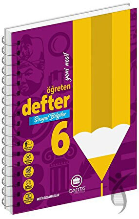 6. Sınıf Sosyal Bilgiler Okula Yardımcı Öğreten Defter 