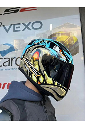 Rapıd 2 Neo Mavi-mor Kask - Siyah Vizör