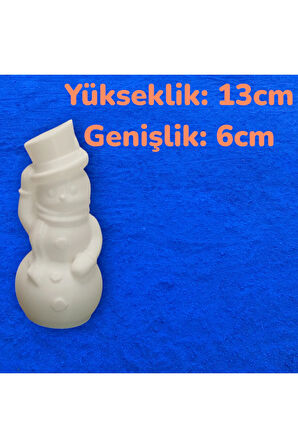 Titreyen Işıklı Kardan Adam Şeklinde Yılbaşı Masa Süsü ( 13cm X 6cm )