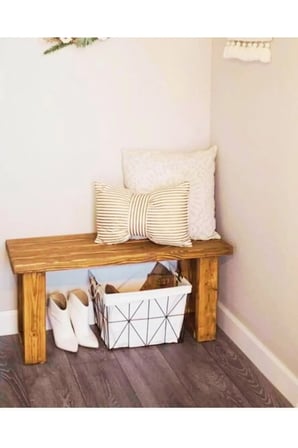 DizyWood Masif Ahşap Bank Bench – Dekoratif Oturma Bankı