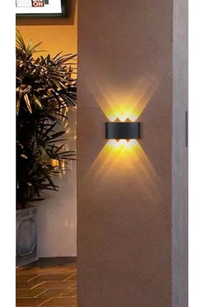 1. Sınıf Çift Yönlü Amber Dekoratif Led Aplik Iç Dış Mekan Bahçe Teras Balkon Duvar Aplik