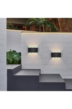 1. Sınıf Çift Yönlü Amber Dekoratif Led Aplik Iç Dış Mekan Bahçe Teras Balkon Duvar Aplik