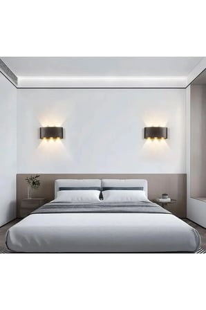 1. Sınıf Çift Yönlü Amber Dekoratif Led Aplik Iç Dış Mekan Bahçe Teras Balkon Duvar Aplik