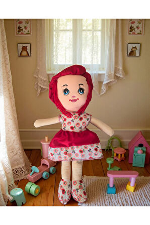 Oyuncak Bez Bebek 50cm Pembe Elbiseli Kız Çocuk Oyuncak Bebek Eğitici Oyuncaklar