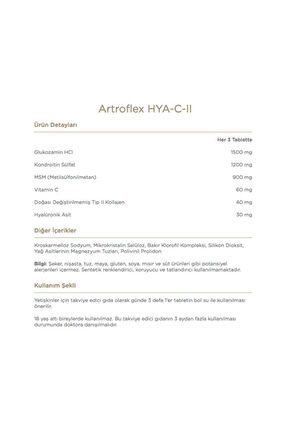 Nutraxin Artroflex Hya C-II 90 Tablet 3 Adet