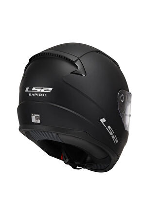 Rapıd 2 Mat Siyah Fullface Motosiklet Kaskı Gold Camlı