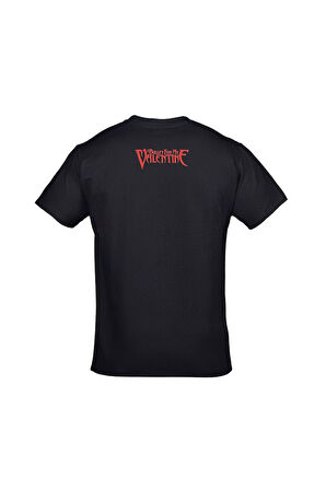 Unisex Siyah Bullet For My Valentine Baskılı Tshirt