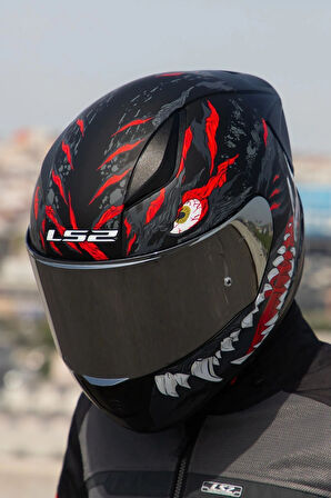 RAPID 2 RACE KAIJU MAT SİYAH-KIRMIZI-BEYAZ KASK