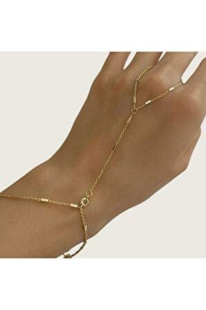 Ufak Taşlı Altın Kaplama Şahmeran