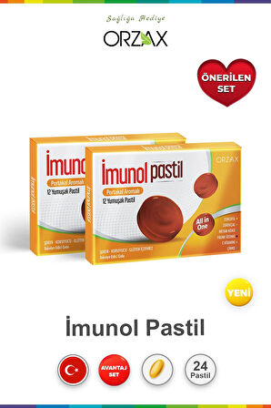 İmunol Pastil Portakal 12li 2 Adet